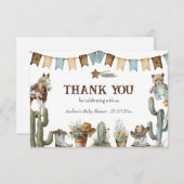 Aangepaste Cowboy Dank u afdrukbare Kaart (Voorkant / Achterkant)