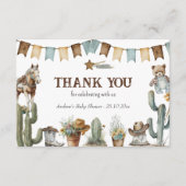 Aangepaste Cowboy Dank u afdrukbare Kaart (Voorkant)