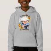 Aangepaste cowboy fototekst zonnebloem accent (Voorkant)