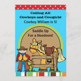 Aangepaste Cowboy Hoedown Westerne verjaardag Kaart