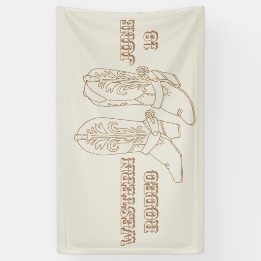 Aangepaste Cowboy laarzen banner (Verticaal)