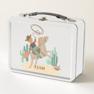 Aangepaste Cowboy Metal Lunch Box