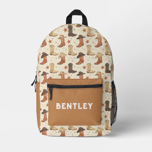 Aangepaste Cowboy Westerne Custom Bedrukte Rugzak (Voorkant)