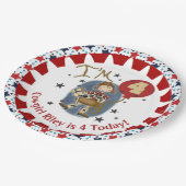 Aangepaste Cowgirl 4e Happy Birthday Paper-Borden Papieren Bordje (Gekanteld)