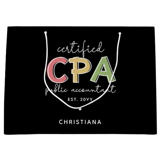 Aangepaste CPA Certified Public Accountant Groot Cadeauzakje (Voorkant)