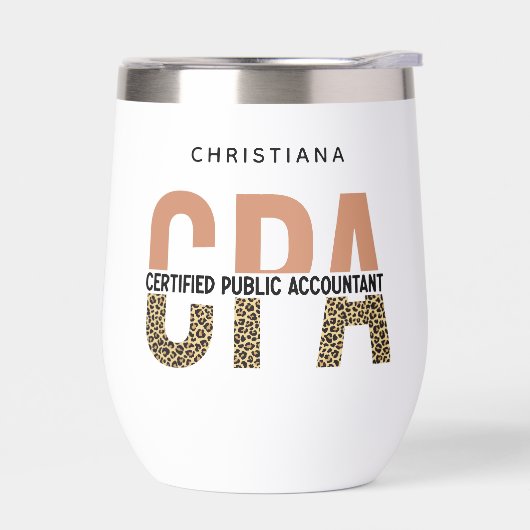 Aangepaste CPA Certified Public Accountant Leopard (Links)