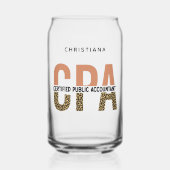 Aangepaste CPA Certified Public Accountant Leopard Blikvorm Glas (Voorkant)