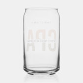 Aangepaste CPA Certified Public Accountant Leopard Blikvorm Glas (Achterkant)