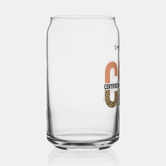 Aangepaste CPA Certified Public Accountant Leopard Blikvorm Glas (Rechts)