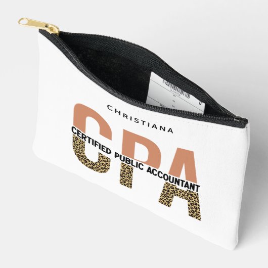 Aangepaste CPA Certified Public Accountant Leopard Etui (Open)