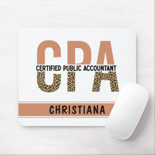 Aangepaste CPA Certified Public Accountant Leopard Muismat