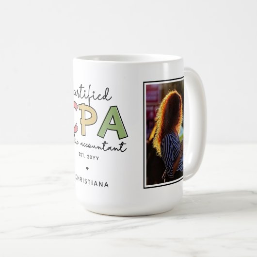 Aangepaste CPA gecertificeerde Public Accountant 2 Koffiemok (Voorkant rechts)
