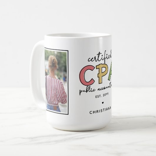 Aangepaste CPA gecertificeerde Public Accountant 2 Koffiemok (Voorkant links)