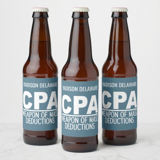 Aangepaste CPA-naam en -kleur Bier Etiket (Flessen)