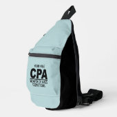 Aangepaste CPA-naam en -kleur Sling Bag (Rechterhoek)