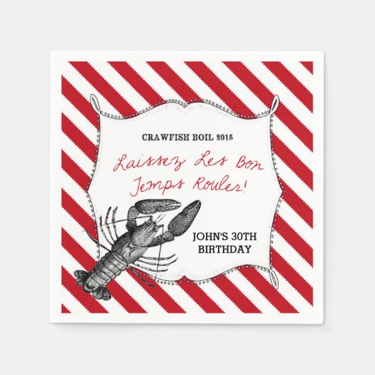 Aangepaste Crawfish Boil servetten (Voorkant)
