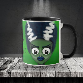 Aangepaste Crazy in Love Bride van Frankenstein Mo Koffiemok