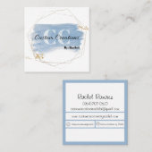 Aangepaste creaties door Rachel Vierkante Visitekaartje (Voorkant / Achterkant)