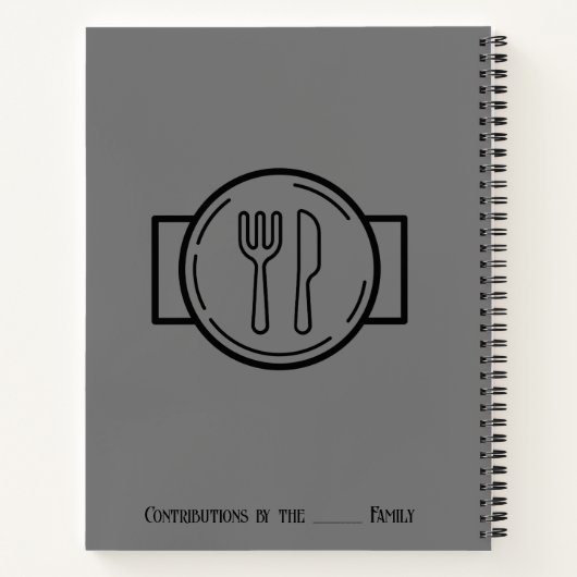 Aangepaste creatieve spiraal gebonden recept boek (Achterkant)