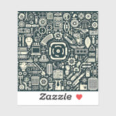 Aangepaste creatieve tech esthetische vinyl sticke sticker (Vel)
