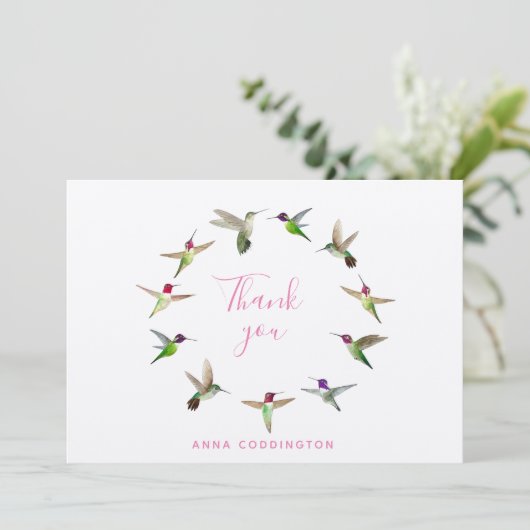 Aangepaste creditcard bedankkaart (Staand voorkant)