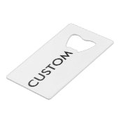 Aangepaste creditcard flesopening lege Sjabloon Creditkaart Flessenopener (Voorkant Gekanteld)