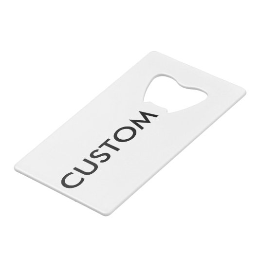 Aangepaste creditcard flesopening lege Sjabloon Creditkaart Flessenopener (Voorkant Gekanteld)