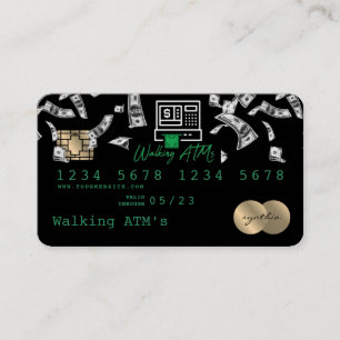 Aangepaste creditcard geactiveerd visitekaartje