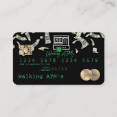 Aangepaste creditcard geactiveerd visitekaartje (Voorkant)