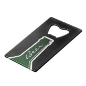 Aangepaste creditcardgrootte flesopening flesopeni creditkaart flessenopener (Voorkant Gekanteld)