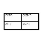 Aangepaste creditering voor zakelijke administrati  zelfinktende stempel