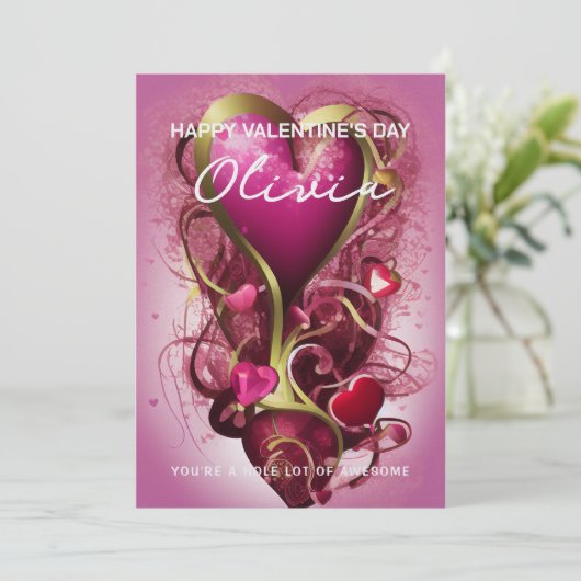 Aangepaste Creëer gepersonaliseerde Kaart Valentij (Staand voorkant)