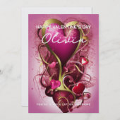 Aangepaste Creëer gepersonaliseerde Kaart Valentij (Voorkant / Achterkant)