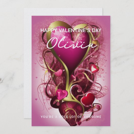 Aangepaste Creëer gepersonaliseerde Kaart Valentij (Voorkant / Achterkant)