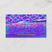 Aangepaste Creëer Kleurrijke Blauwe Zeemeermin Gep Visitekaartje (Achterkant)