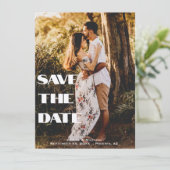 Aangepaste Creëer Modern Elegant gepersonaliseerde Save The Date (Staand voorkant)