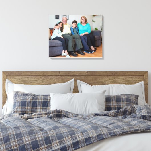 Aangepaste Creëer persoonlijke familiefoto Canvas Afdruk (Insitu (Slaapkamer))