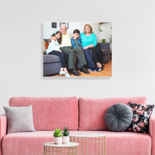 Aangepaste Creëer persoonlijke familiefoto Canvas Afdruk (Insitu (Woonkamer))