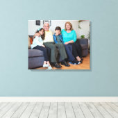 Aangepaste Creëer persoonlijke familiefoto Canvas Afdruk (Insitu (Houten vloer))