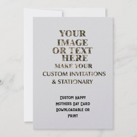 Aangepaste Creëer persoonlijke Moederdag Kaart Mam (Voorkant)