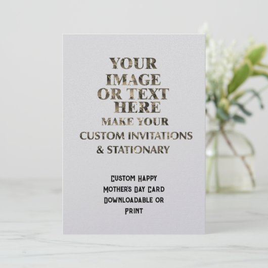 Aangepaste Creëer persoonlijke Moederdag Kaart Mam (Staand voorkant)