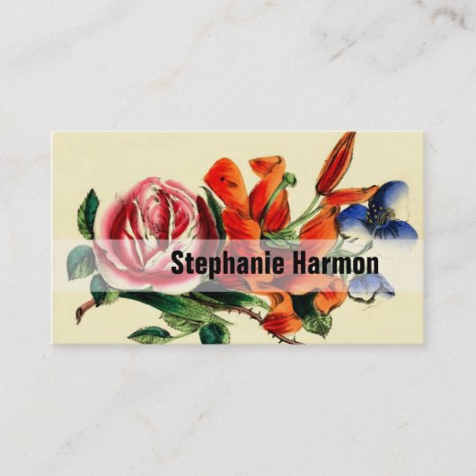 Aangepaste Creëer Uw eigen Floral Visitekaartje (Voorkant)