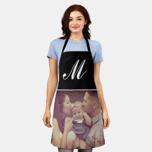 Aangepaste Creëer Uw Eigen Foto Monogram Initiaal  Schort