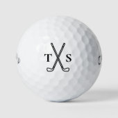 Aangepaste Creëer Uw Eigen Golf Bruiloft Monogramm Golfballen (Voorkant)