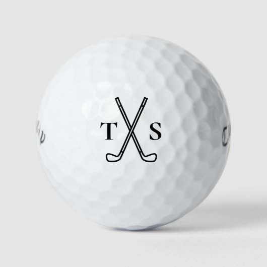 Aangepaste Creëer Uw Eigen Golf Bruiloft Monogramm Golfballen (Voorkant)