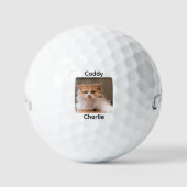 Aangepaste Creëer Uw Eigen Kat Foto Gepersonalisee Golfballen (Voorkant)
