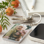 Aangepaste Creëer voor eigen foto en naam Sleutelhanger (Voorkant Rechts)