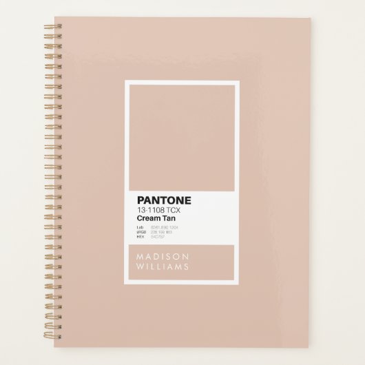 Aangepaste Crème Tan Notitieboek | Gepersonaliseer (Voorkant)
