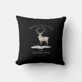 Aangepaste crème wit rendier kerstcadeau kussen