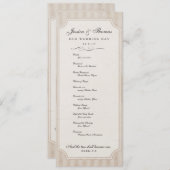  aangepaste crèmeweddenschap voor Charm Programmakaart (Voorkant / Achterkant)